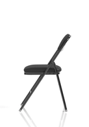 Sicily Black Polyurethane Folding Chair - NWOF