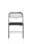 Sicily Black Polyurethane Folding Chair - NWOF