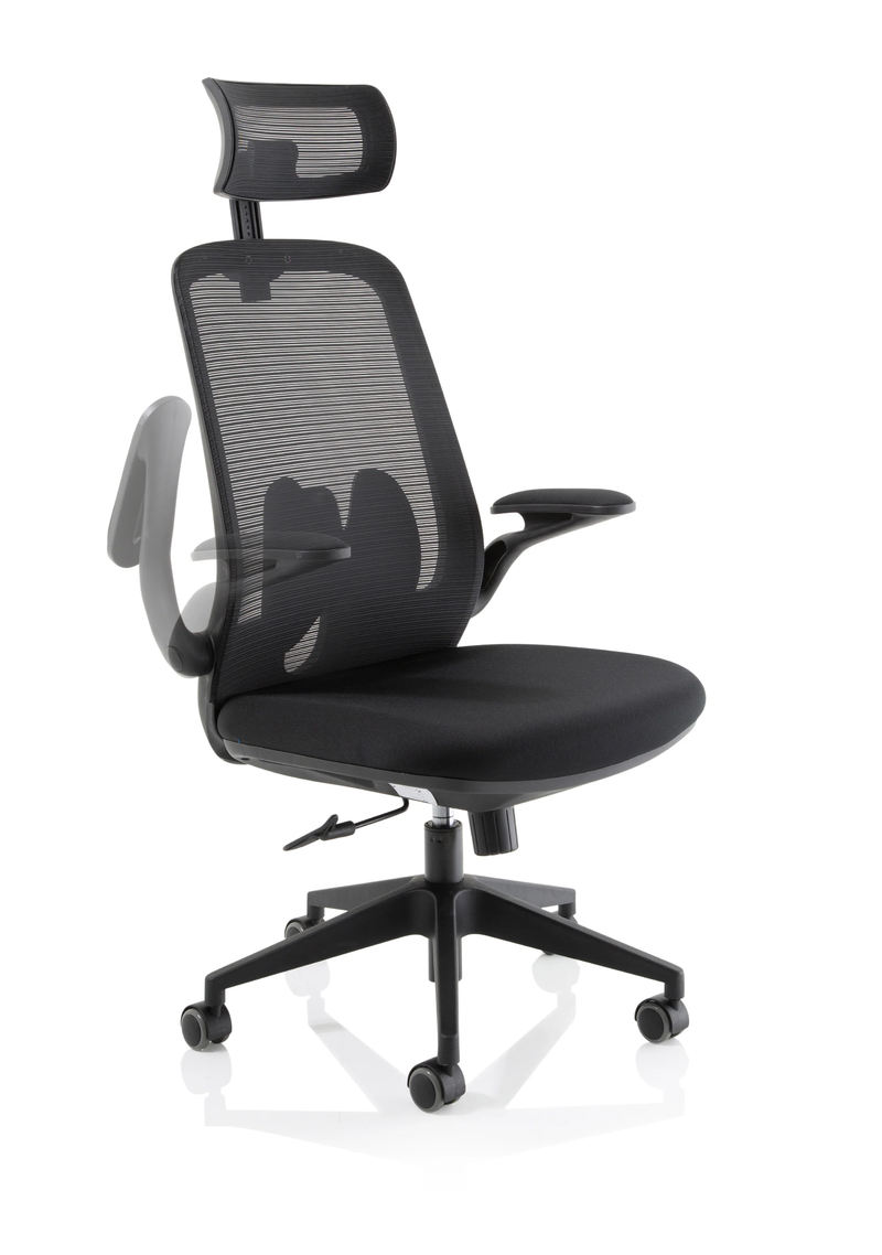 Sigma Executive Mesh Chair With Folding Arms - NWOF