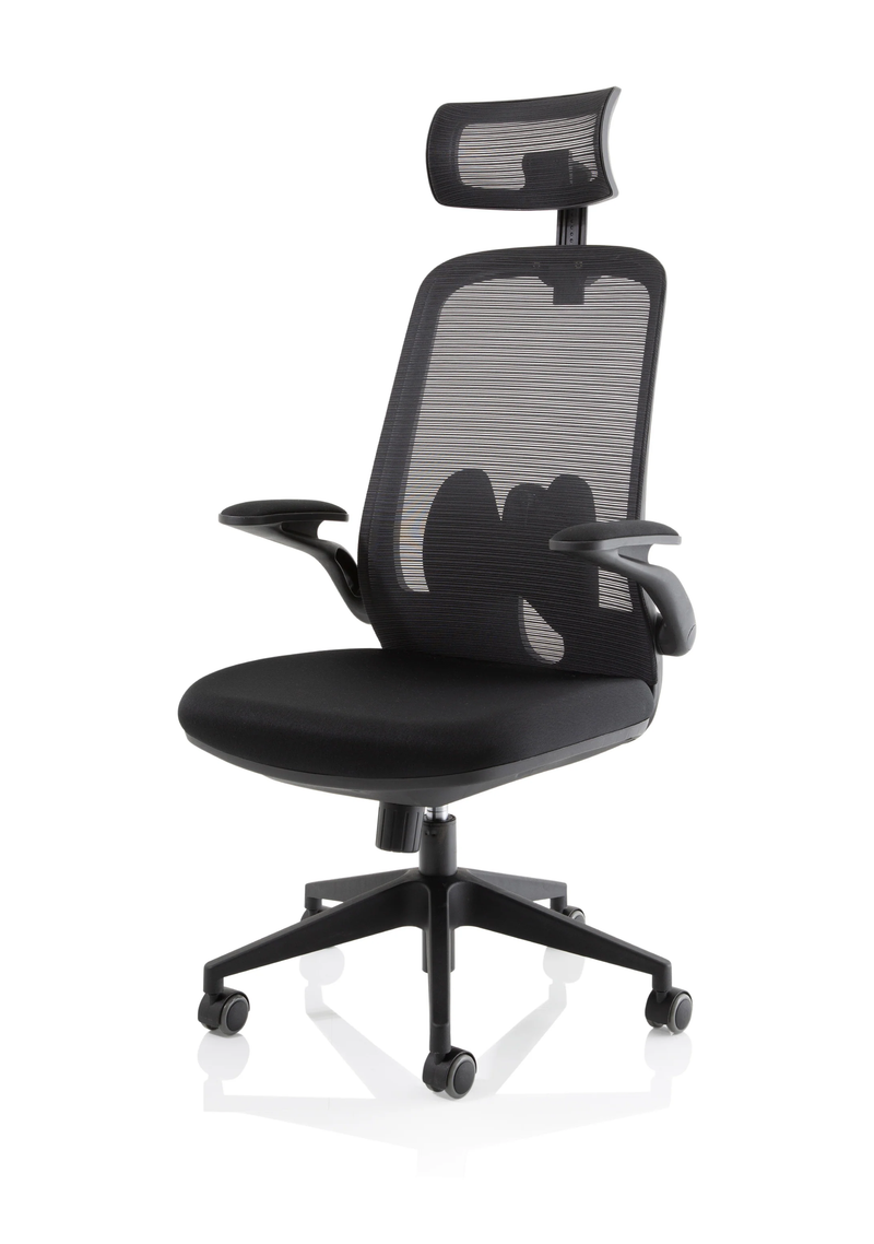 Sigma Executive Mesh Chair With Folding Arms - NWOF