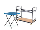 Titan Exam Desk & Trolley Bundle x 20 - Blue - NWOF