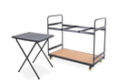 Titan Exam Desk & Trolley Bundle x 20 - Charcoal - NWOF