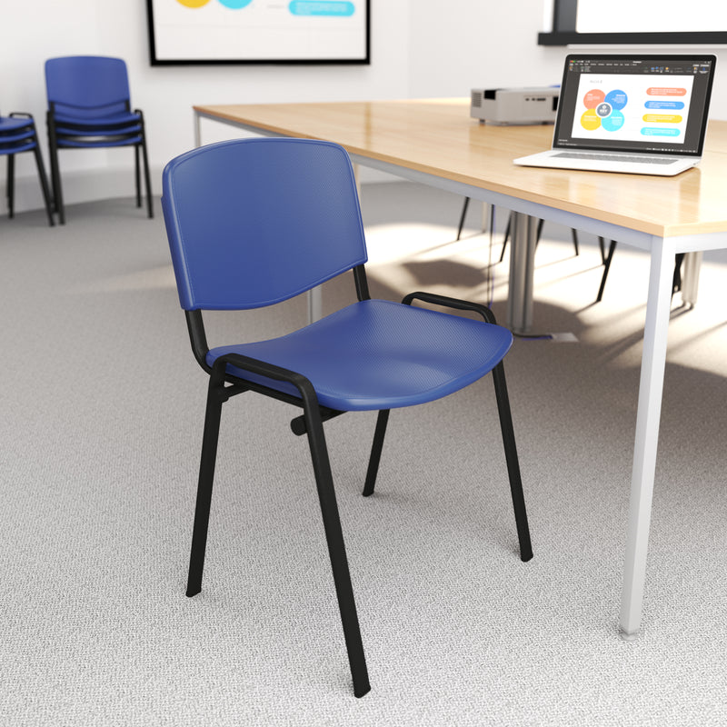 Taurus Plastic Stackable Meeting Room Chair With Black Frame - NWOF