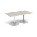 Trumpet Base Rectangular Boardroom Table - Light Grey - NWOF