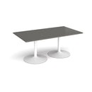 Trumpet Base Rectangular Boardroom Table - Onyx Grey - NWOF