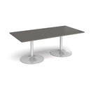 Trumpet Base Rectangular Boardroom Table - Onyx Grey - NWOF