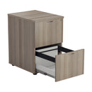 Essentials Wooden Filing Cabinet - Grey Oak - NWOF