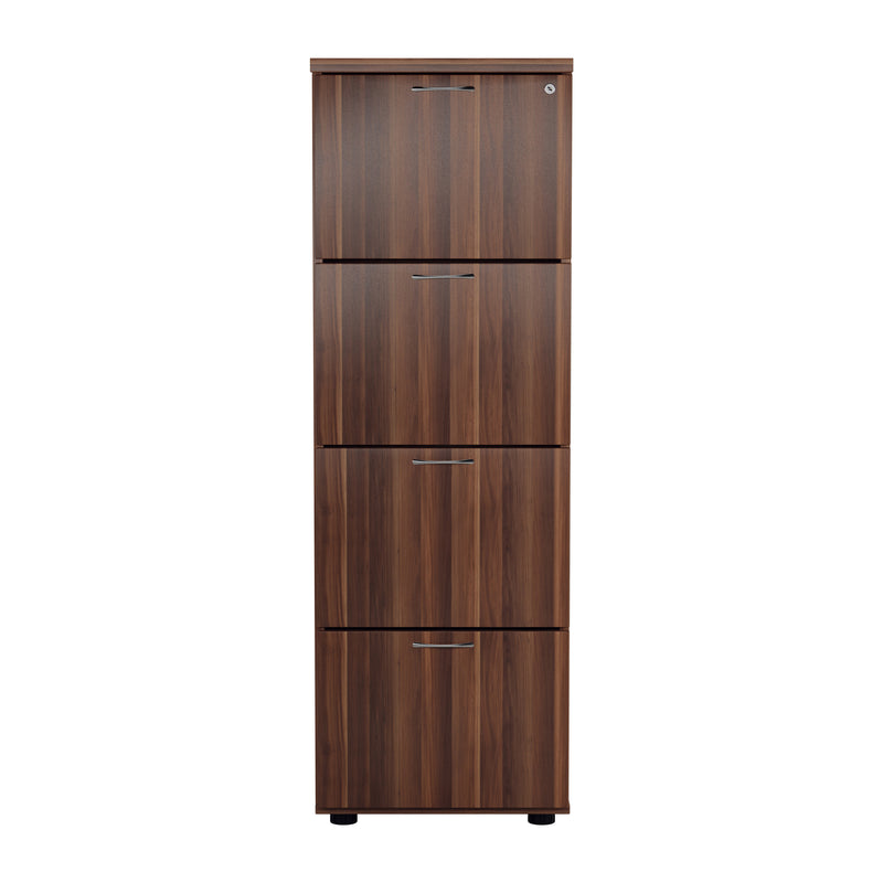 Essentials Wooden Filing Cabinet - Dark Walnut - NWOF