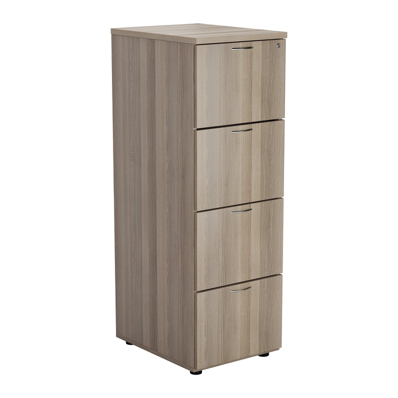 Essentials Wooden Filing Cabinet - Grey Oak - NWOF