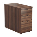 Essentials Desk High Pedestal - Dark Walnut - NWOF