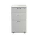 Essentials Desk High Pedestal - White - NWOF
