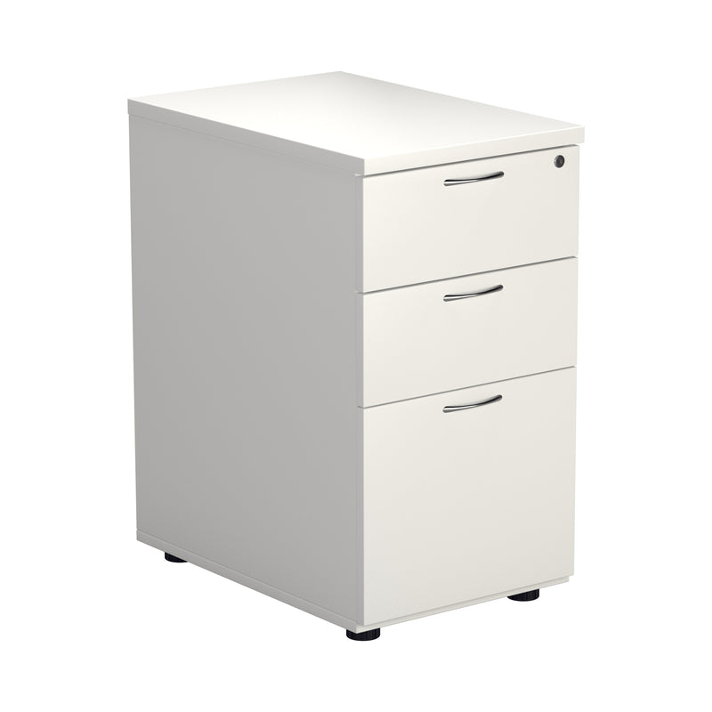 Essentials Desk High Pedestal - White - NWOF