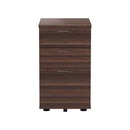 TC 3 Drawer Under Desk Pedestal - Dark Walnut - NWOF
