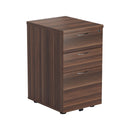 TC 3 Drawer Under Desk Pedestal - Dark Walnut - NWOF