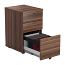 TC 3 Drawer Under Desk Pedestal - Dark Walnut - NWOF