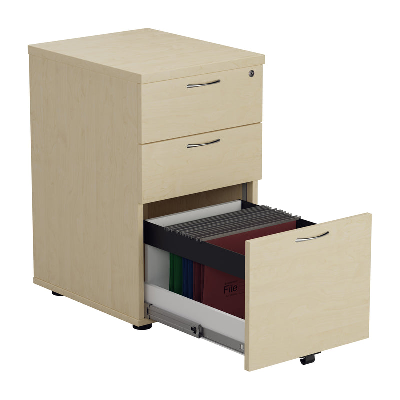 TC 3 Drawer Under Desk Pedestal - Maple - NWOF
