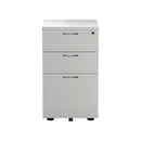 TC 3 Drawer Under Desk Pedestal - White - NWOF