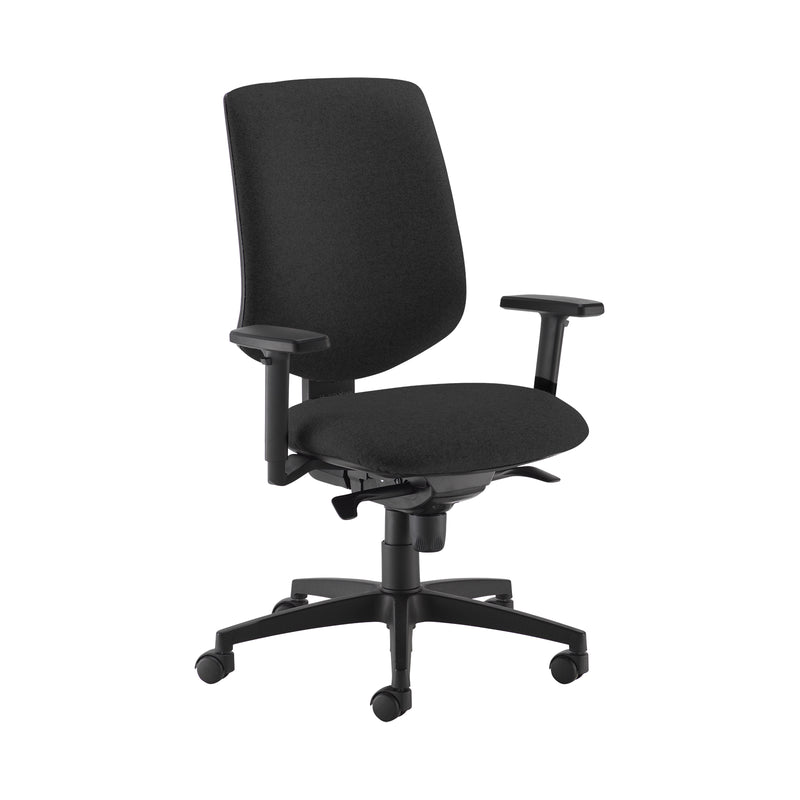 Tegan Fabric Asynchro Operator Chair - Black MTO - NWOF