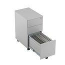 TC 3 Drawer Under Desk Steel Pedestal - Silver - NWOF