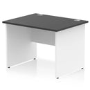 Impulse 800mm Deep Straight Desk With Panel Leg - Black - NWOF