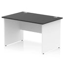 Impulse 800mm Deep Straight Desk With Panel Leg - Black - NWOF