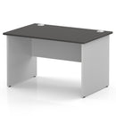 Impulse 800mm Deep Straight Desk With Panel End Leg - Carbon Grey