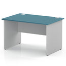Impulse 800mm Deep Straight Desk With Panel End Leg - Dark Teal