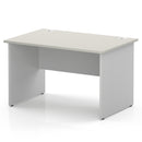 Impulse 800mm Deep Straight Desk With Panel End Leg - Dove Grey
