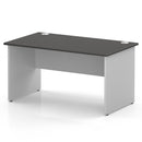 Impulse 800mm Deep Straight Desk With Panel End Leg - Carbon Grey