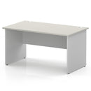 Impulse 800mm Deep Straight Desk With Panel End Leg - Dove Grey
