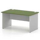 Impulse 800mm Deep Straight Desk With Panel End Leg - Moss Green
