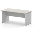 Impulse 800mm Deep Straight Desk With Panel End Leg - Dove Grey