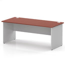 Impulse 800mm Deep Straight Desk With Panel End Leg - Brick Red