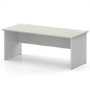 Impulse 800mm Deep Straight Desk With Panel End Leg - Dove Grey