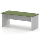 Impulse 800mm Deep Straight Desk With Panel End Leg - Moss Green
