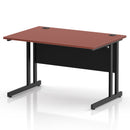 Impulse 800mm Deep Straight Desk With Cantilever Leg - Brick Red