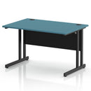Impulse 800mm Deep Straight Desk With Cantilever Leg - Dark Teal