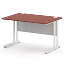 Impulse 800mm Deep Straight Desk With Cantilever Leg - Brick Red
