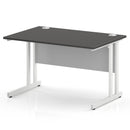 Impulse 800mm Deep Straight Desk With Cantilever Leg - Carbon Grey