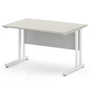 Impulse 800mm Deep Straight Desk With Cantilever Leg - Dove Grey