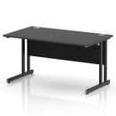 Impulse 800mm Deep Straight Desk With Cantilever Leg - Carbon Grey