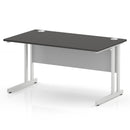 Impulse 800mm Deep Straight Desk With Cantilever Leg - Carbon Grey