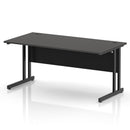 Impulse 800mm Deep Straight Desk With Cantilever Leg - Carbon Grey