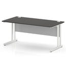 Impulse 800mm Deep Straight Desk With Cantilever Leg - Carbon Grey