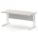 Impulse 800mm Deep Straight Desk With Cantilever Leg - Dove Grey