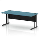 Impulse 800mm Deep Straight Desk With Cantilever Leg - Dark Teal
