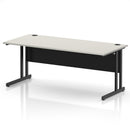 Impulse 800mm Deep Straight Desk With Cantilever Leg - Dove Grey