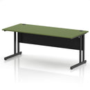 Impulse 800mm Deep Straight Desk With Cantilever Leg - Moss Green