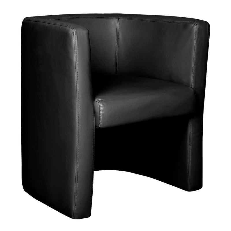 Milano Stylish & Modern Low Back Leather Faced Tub Chair - NWOF