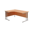 TC Office Twin Upright Radial Desk - Beech - NWOF